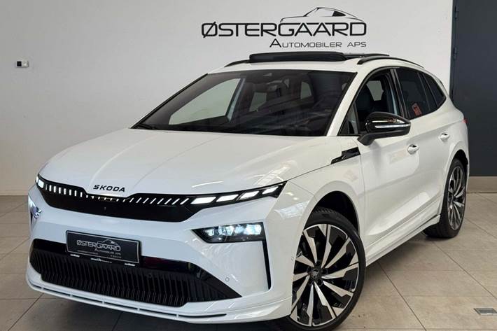 Hvid Skoda Enyaq fra 2026
