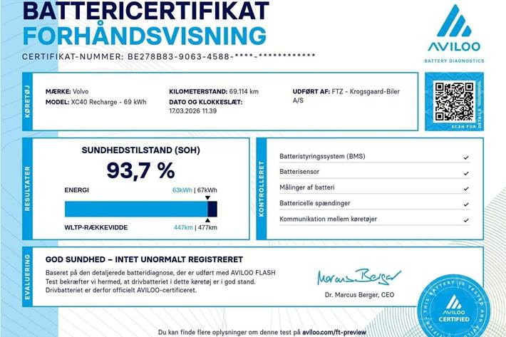 Hvid Volvo XC40 fra 2022