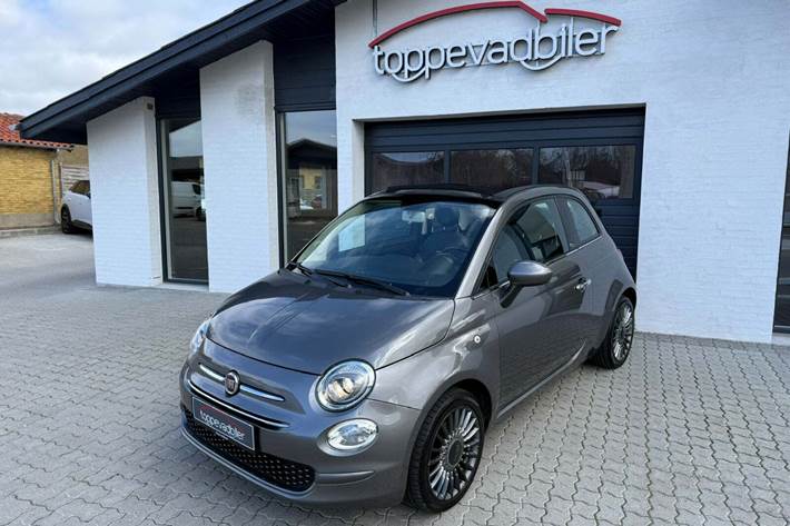 Grå Fiat 500C fra 2018
