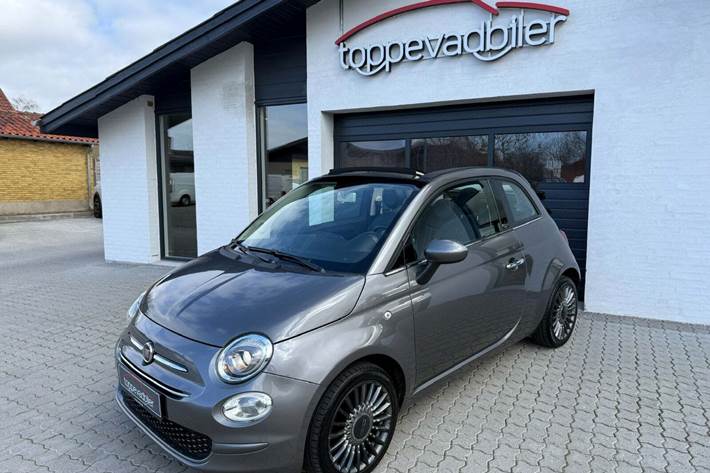 Grå Fiat 500C fra 2018