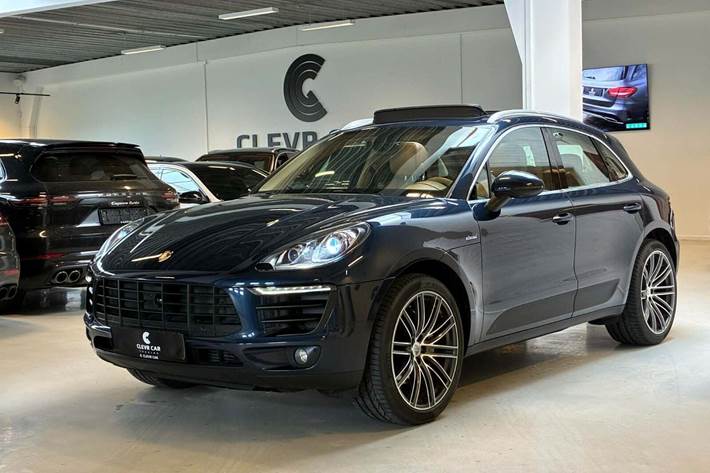 Blå Porsche Macan S fra 2015