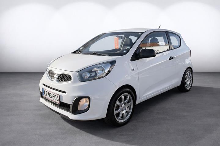 Hvid Kia Picanto fra 2014 set udefra