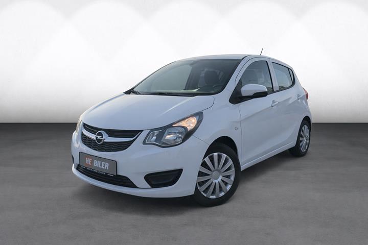 Hvid Opel Karl fra 2015 set udefra