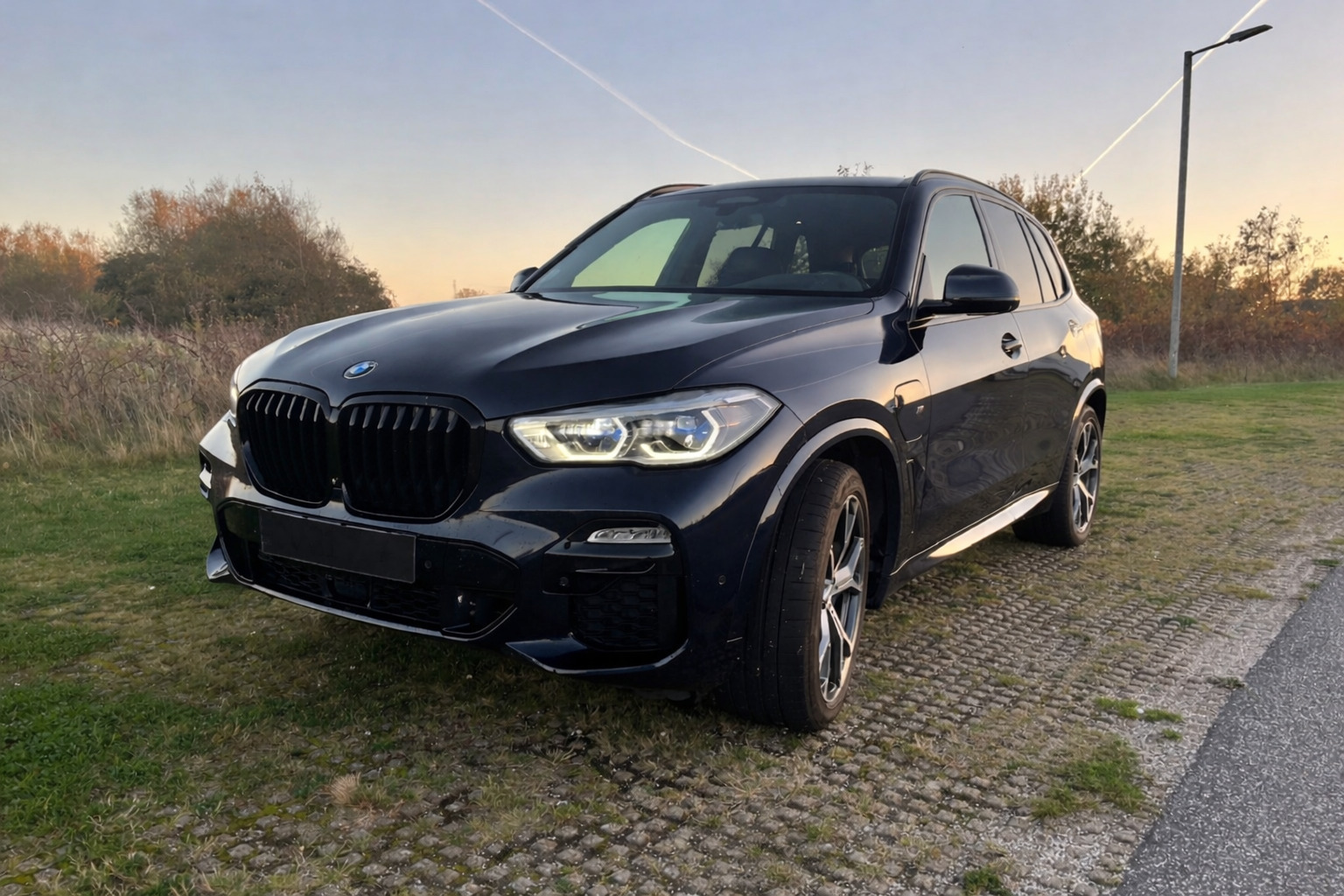Blå BMW X5 fra 2021