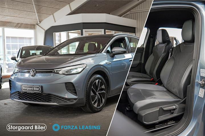 Blå VW ID.4 fra 2022 set udefra