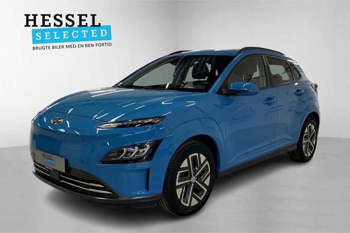 Blå Hyundai Kona fra 2021