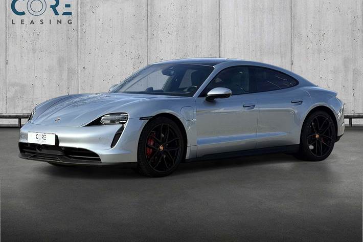 Sølv Porsche Taycan 4S fra 2021