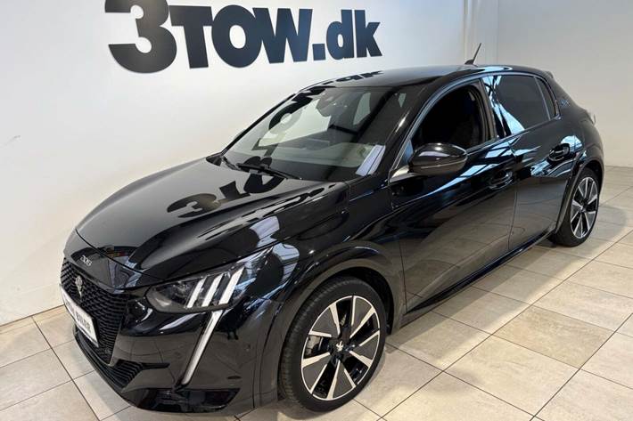 Sort Peugeot e-208 fra 2022