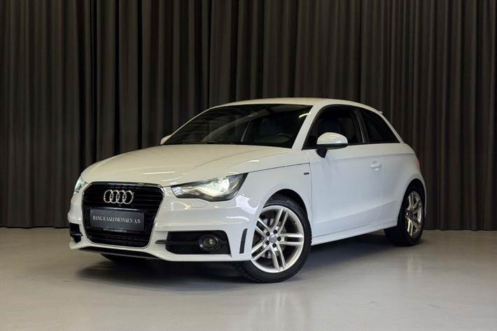 Hvid Audi A1 fra 2012 set udefra