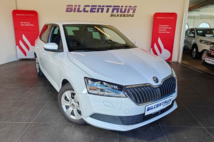 Hvid Skoda Fabia fra 2019