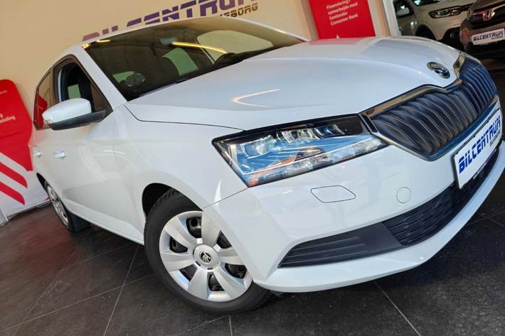 Hvid Skoda Fabia fra 2019