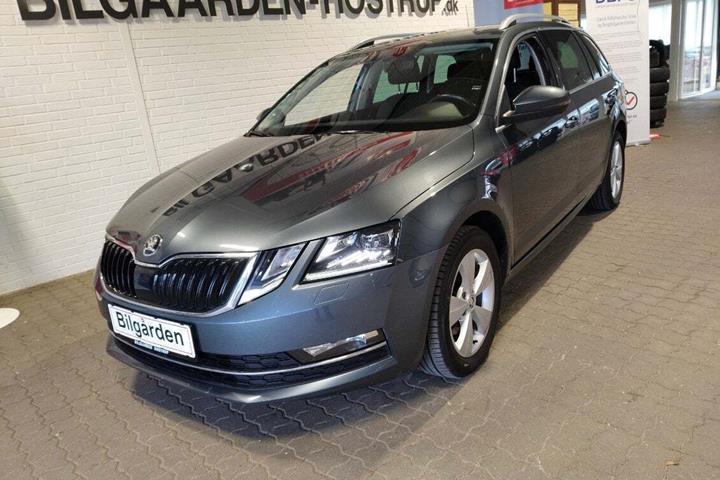 Grå Skoda Octavia fra 2019 set udefra
