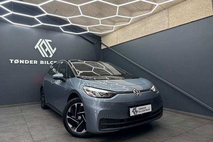 Blå VW ID.3 fra 2022 set udefra
