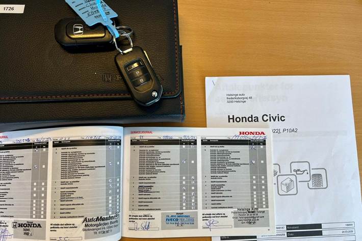 Hvid Honda Civic fra 2018