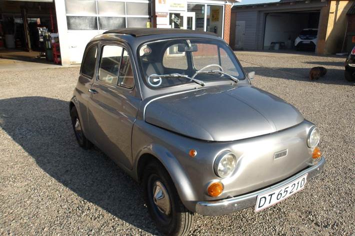 Sølv Fiat 500 fra 1970