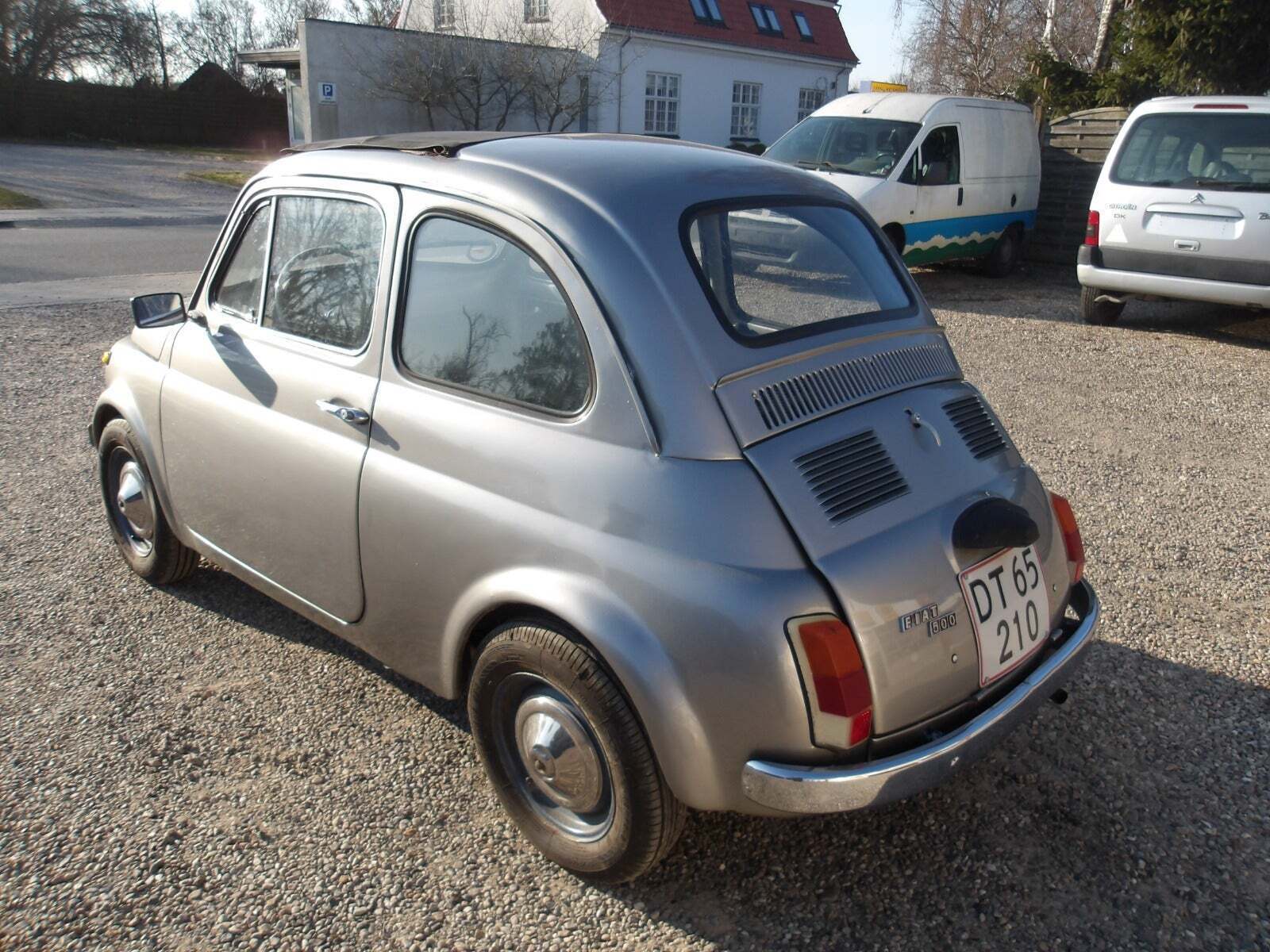 Sølv Fiat 500 fra 1970