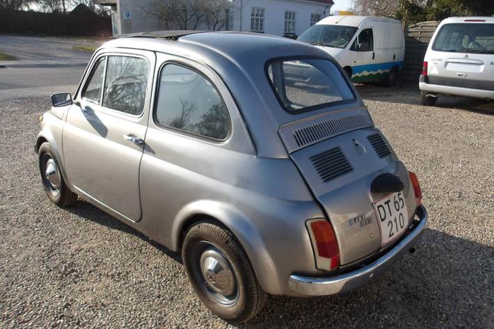 Sølv Fiat 500 fra 1970