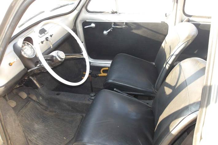 Sølv Fiat 500 fra 1970