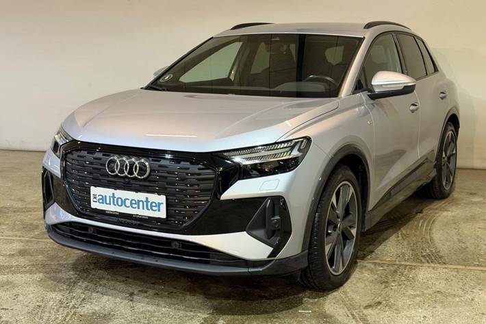 Sølv Audi Q4 e-tron fra 2023