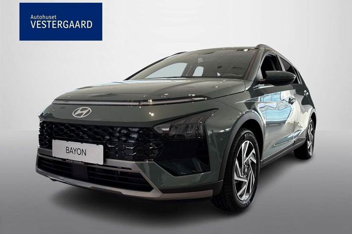 Grøn Hyundai Bayon fra 2025 set udefra