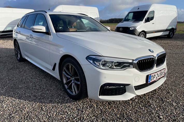 Hvid BMW 530d fra 2018