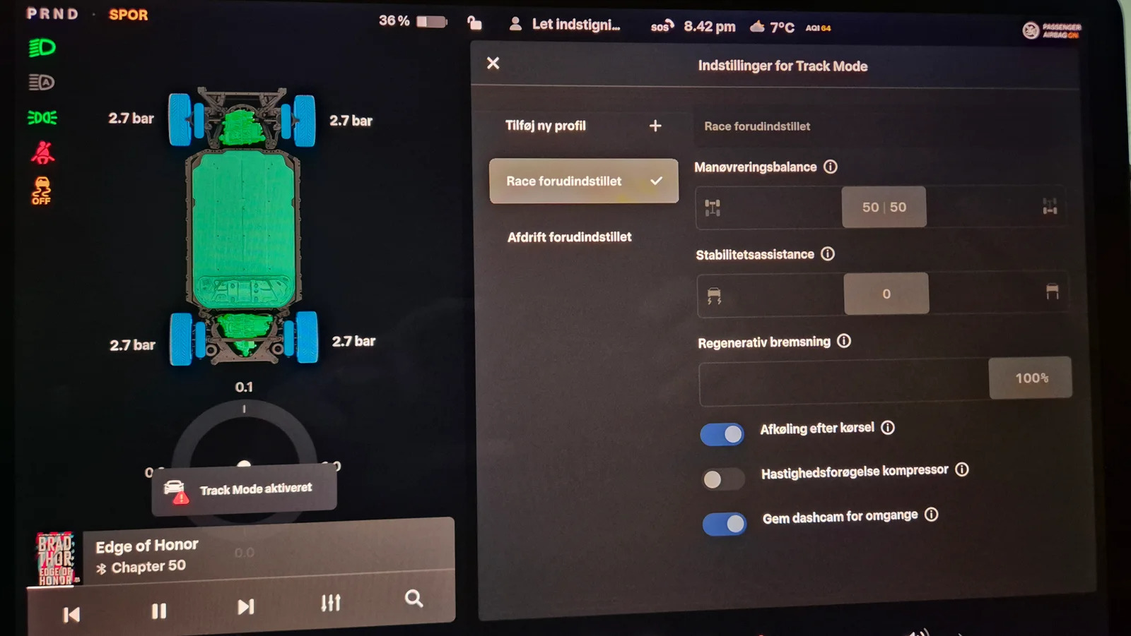 Hvid Tesla Model 3 fra 2019