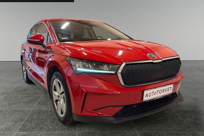 Rød Skoda Enyaq fra 2021