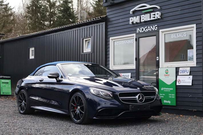 Blå Mercedes S63 fra 2016