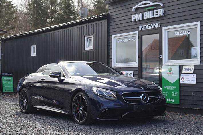 Blå Mercedes S63 fra 2016
