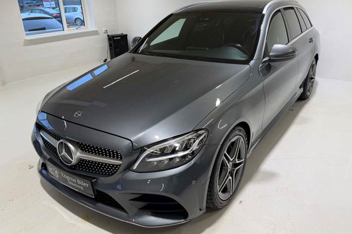 Grå Mercedes C220 d fra 2019
