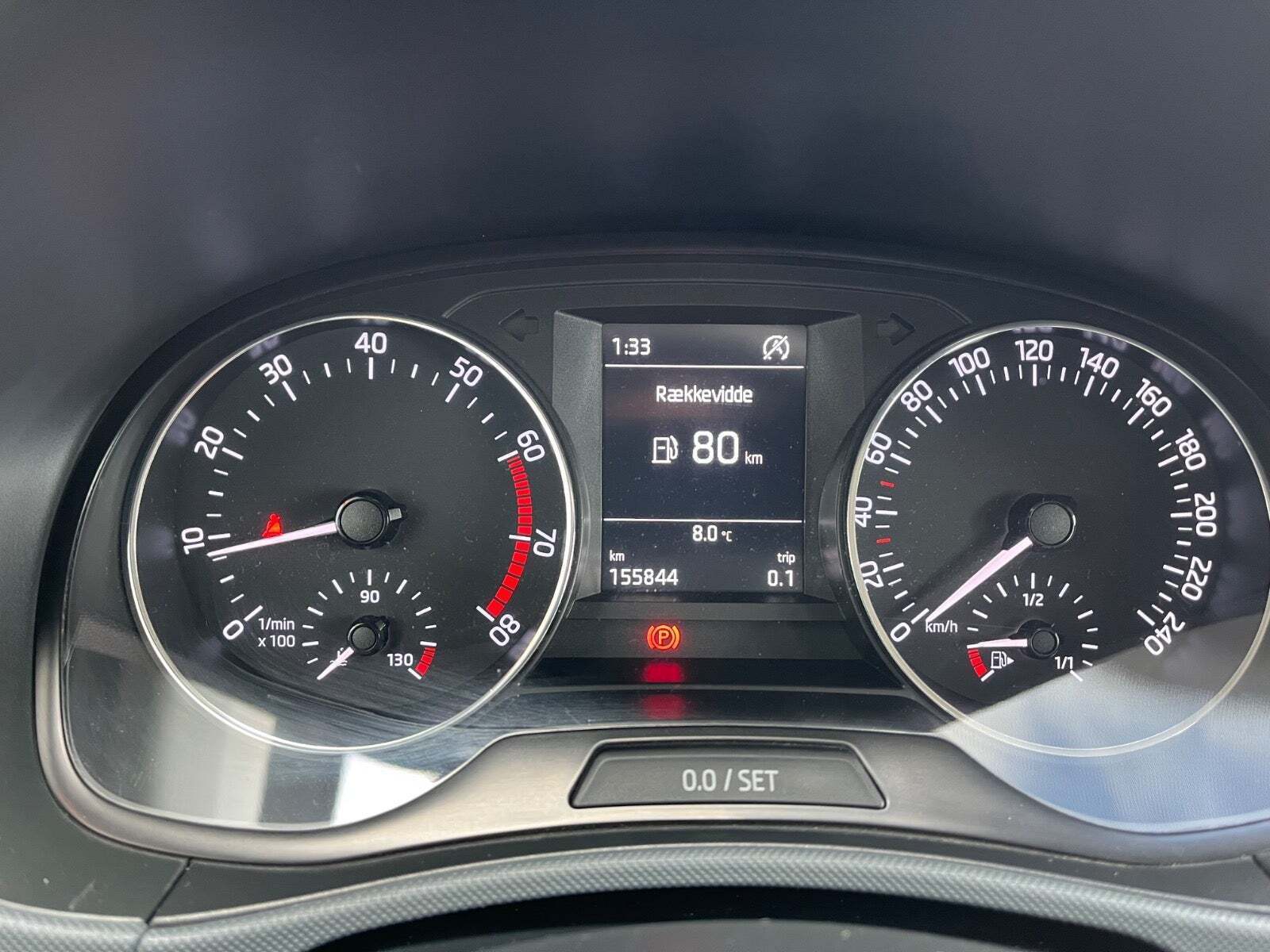 Blå Skoda Fabia fra 2017