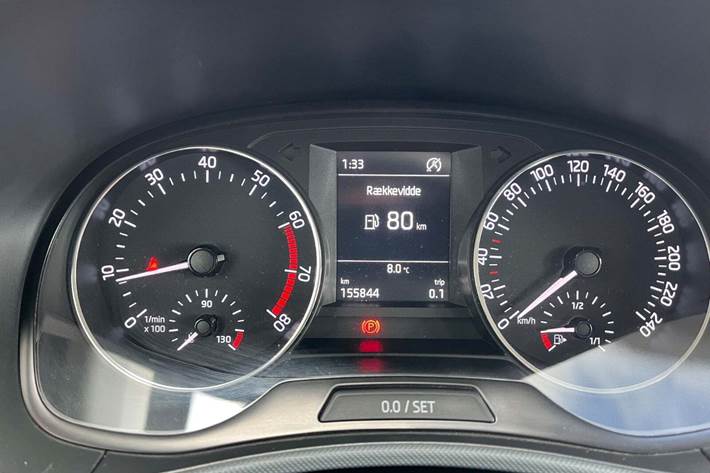 Blå Skoda Fabia fra 2017