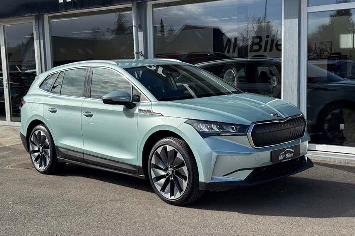 Turquoise Skoda Enyaq fra 2023