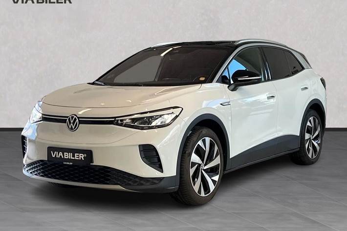 Hvid VW ID.4 fra 2021 set udefra