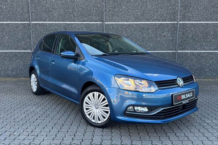 Blå VW Polo fra 2017