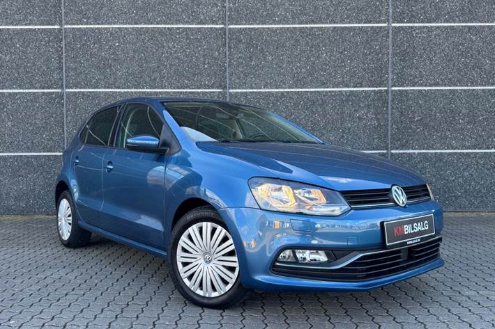 Blå VW Polo fra 2017