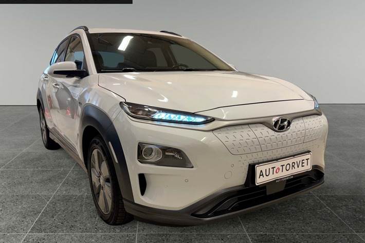 Hvid Hyundai Kona fra 2019