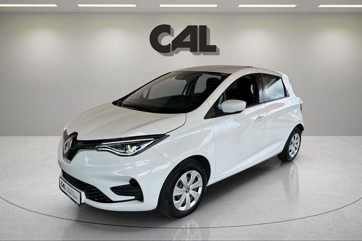 Hvid Renault Zoe fra 2021 set udefra