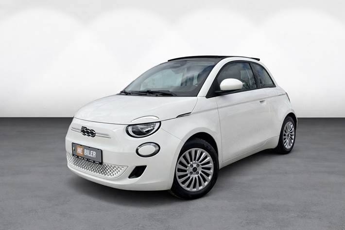 Hvid Fiat 500e fra 2023