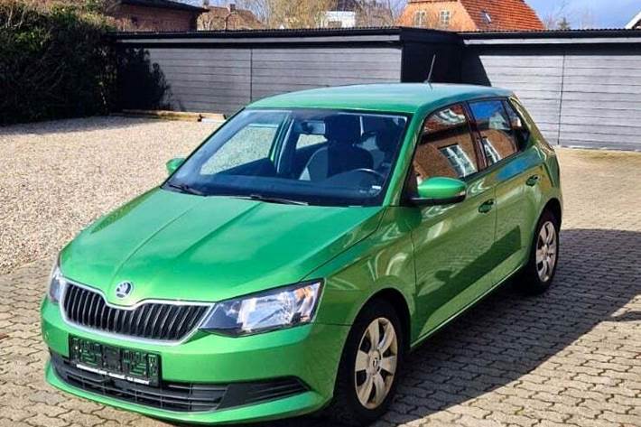 Grøn Skoda Fabia fra 2015