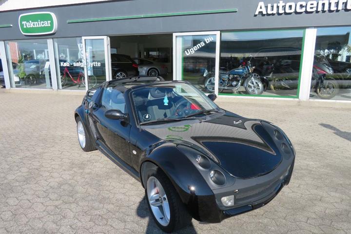 Sort Smart Roadster fra 2006 set udefra