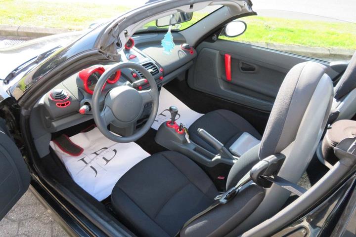 Sort Smart Roadster fra 2006 set indefra
