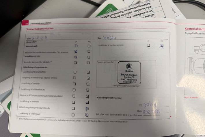 Grøn Skoda Fabia fra 2010