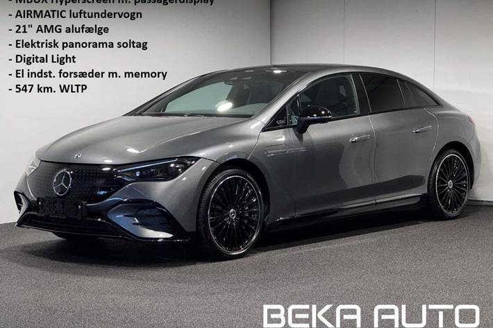 Grå Mercedes EQE300 fra 2025