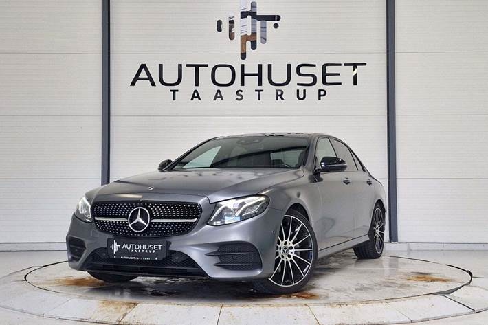 Grå Mercedes E220 d fra 2017