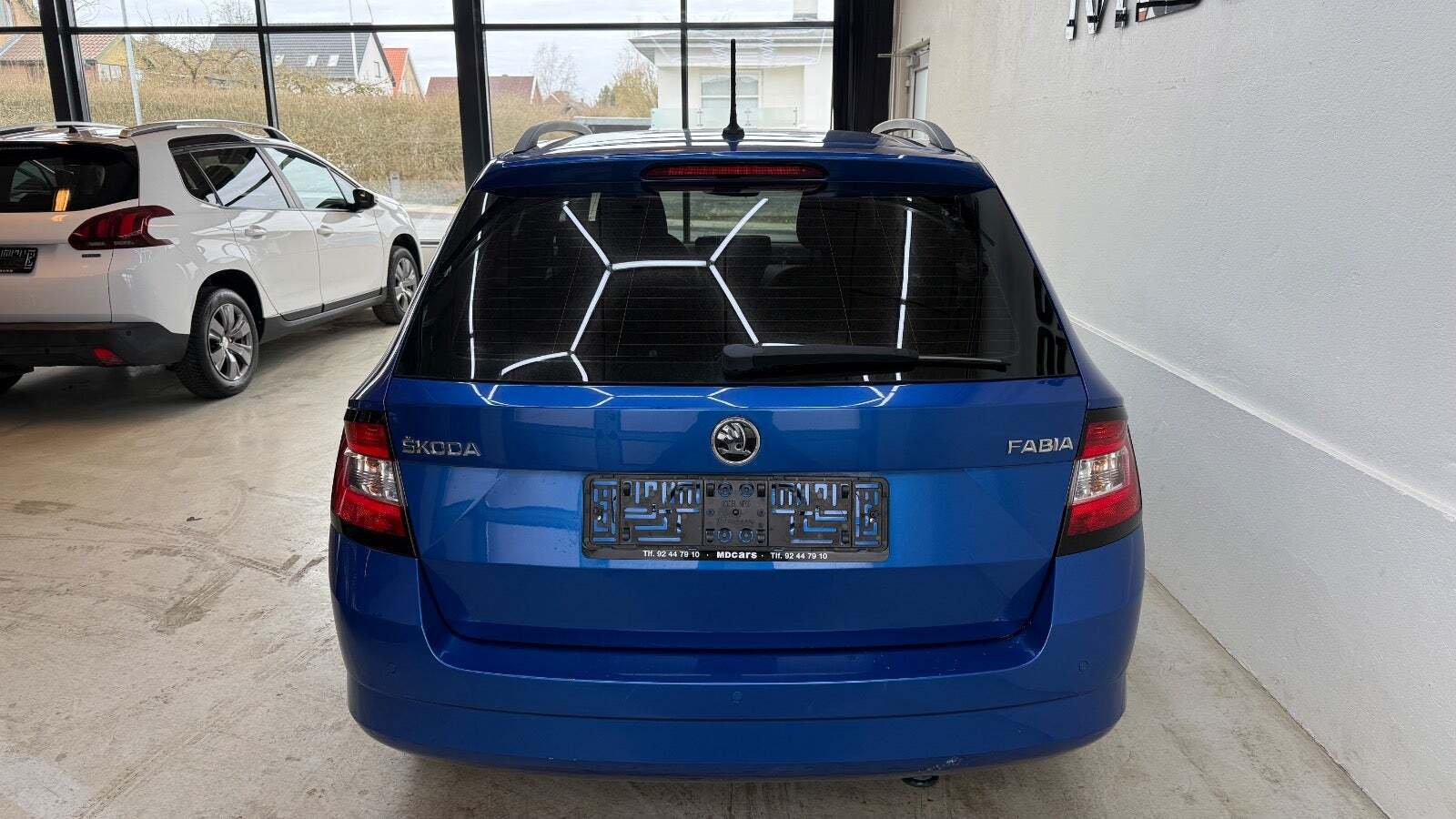 Blå Skoda Fabia fra 2018