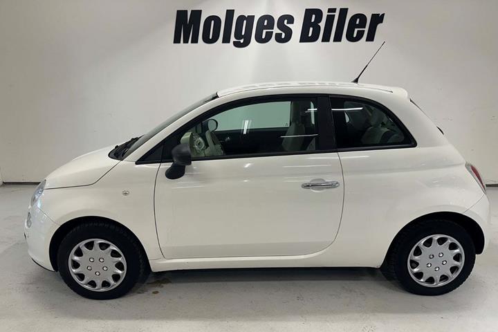 Hvid Fiat 500 fra 2008
