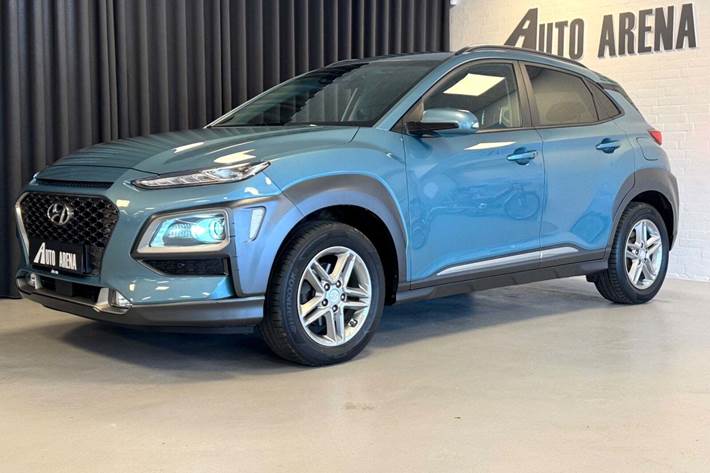 Blå Hyundai Kona fra 2019