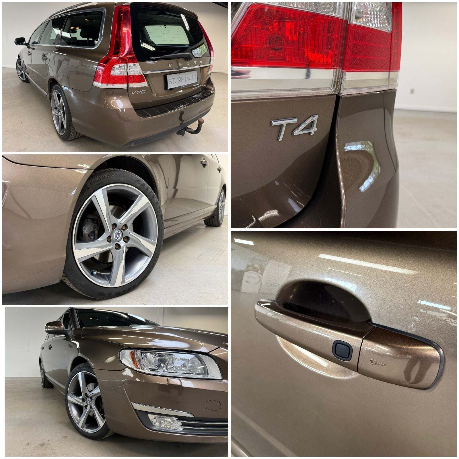 Brun Volvo V70 fra 2016