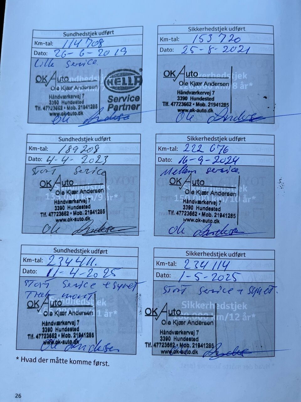 Hvid Toyota Yaris fra 2014